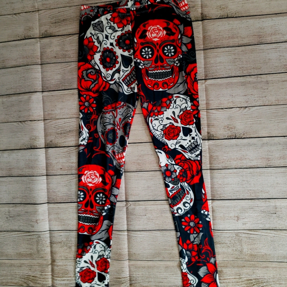 Sugar skull leggings